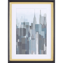 BAMAKO  - Wanddecoratie - Grijs - 30 x 40 cm - Papier