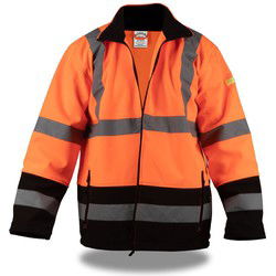 Rodopi® Softshell Veiligheidsjas Reflecterend - Oranje/Zwart - maat L