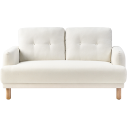 Beliani TUVE - Tweezitsbank-Wit-Polyester
