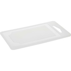 Excellent Houseware snijplank - wit - kunststof - 25 x 15 cm - Snijplanken