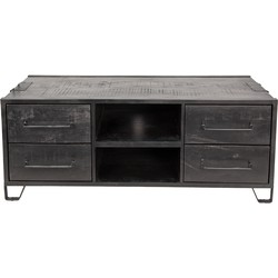 Clayre & Eef TV kast  150x46x60 cm Zwart Hout TV meubel