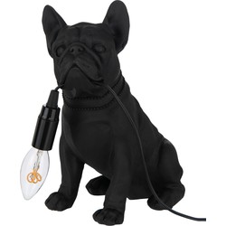 J-line - Lamp Bulldog Poly Zwart - 25x15x29cm