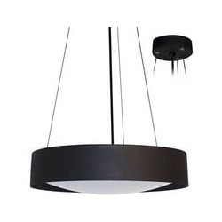 Hanglamp boven eettafel LED rond wit, zwart 366mm 30W