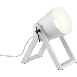 Moderne Tafellamp  Marc - Hout - Wit