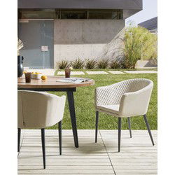 TULUNI - Tuinstoel set van 2 - Beige - Stof