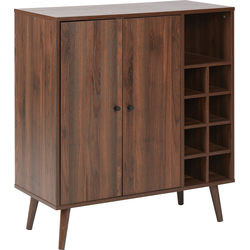 Beliani TULLAMORE - Sideboard-Donkere houtkleur-Vezelplaat