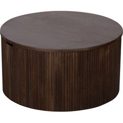 Lewis & Loft Salontafel Lonne - FSC® mangohout - ⌀70cm - Walnoot bruin