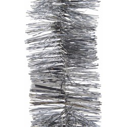 2x Zilveren kerstboomslinger 270 cm - Kerstslingers
