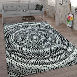 Laagpolig Gekleurd Vloerkleed Visora - Grijs - 200x290 cm