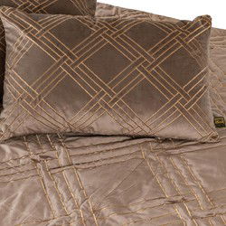 PTMD Cerine Sierkussen - 45x3x45 cm - Fluweel - Bruin