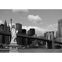 Sanders & Sanders fotobehang New york zwart en grijs - 360 x 254 cm - 600381