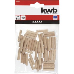 Deuvels hout 6 mm 50 st. - KWB