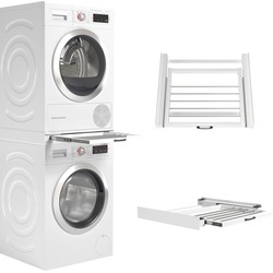 Wasophoogte Wasophoogte® Tussenstuk Wasmachine & Droger met droogrek