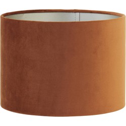 Light & Living - kap - Velours - oranje - textiel - Ø 25cm - E27 - 2225049