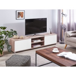 TV-meubel lichtbruin/wit LINCOLN