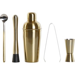 Cadeauverpakking Cocktailset - Goud - Shaker 500ml - Barmaatje 15-30 ML - Zeef