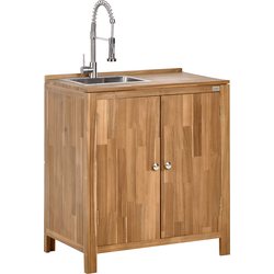 VENOSA  - Buitenkast wastafel - Zilver - 50 x 80 x 90 cm - Acaciahout