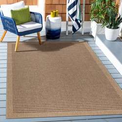 Natur Vloerkleed Bali Buitenkleed Sisal Laagpolig Indoor en Outdoor Beige Zwart- 280x370 CM