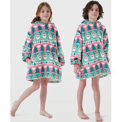 Textino JOLLLY SANTA - Hoodie for kids 50x70 cm - Geranium Pink - pink - Textino
