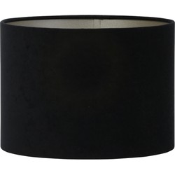 Light&living A - Kap cilinder 35-35-25 cm VELOURS zwart-taupe