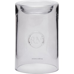 Riviera Maison Waxinelichthouder Cilinder, Theelichthouder RM logo - RM Bacchus Hurricane - Grijs - Glas