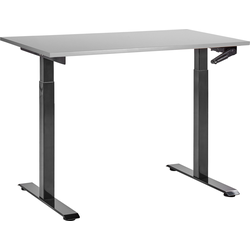 DESTINES - Verstelbaar bureau - Grijs/Zwart - 120 x 72 cm - MDF