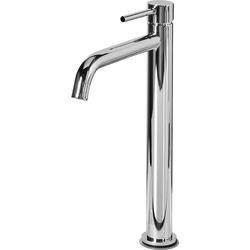 SALINAS - Enkele wastafelkraan - Zilver - 30 cm - Messing
