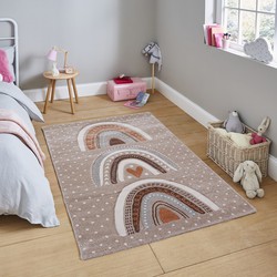 Kids Kinderkamer Beige vloerkleed -