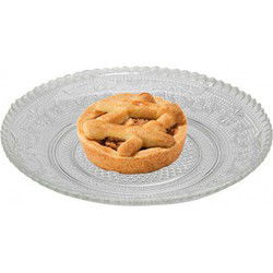 Dessert/gebaksbordjes glas barok - 12x stuks - Dia 15 cm - servies - Gebaksborden