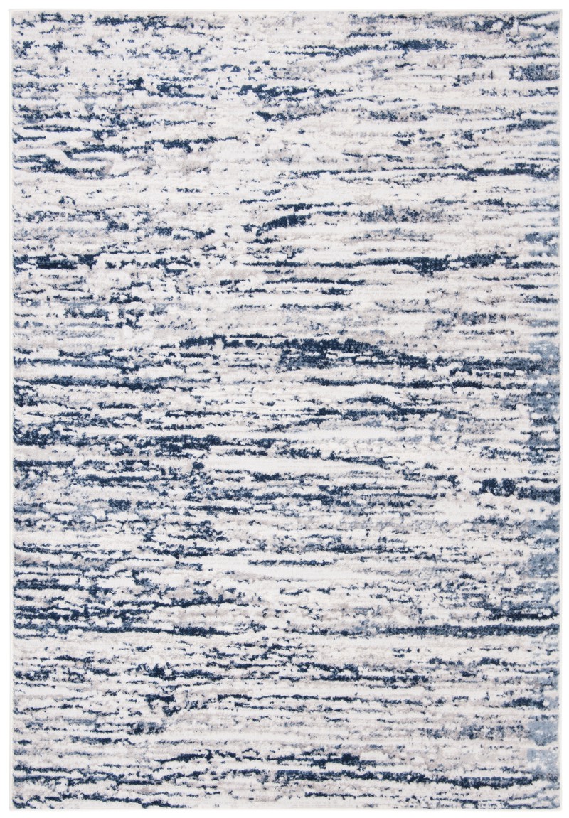 Safavieh Modern Abstract Indoor Woven Area Rug, Amelia Collection, ALA768, in Grey & Navy, 160 X 229 cm - 