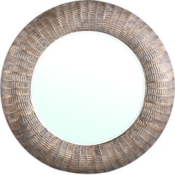 PTMD Arenza Gold iron mirror with stripes round