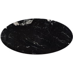 Livingfurn Marble Oval Spider Black 180cm