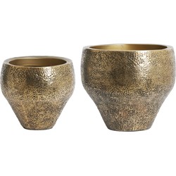 Light & Living - Pot LIOUX - Ø49x44cm - Brons - Set van 2