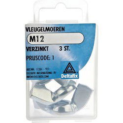 Vleugelmoer m12 verz 3st