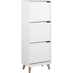 Schoenenkast - Wit - 47x30x133,5cm - Nylen