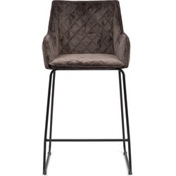 Riviera Maison Frisco Drive Counter Stool, velvet III, anthracite