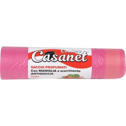 Afvalzakken/vuilniszakken/containerzakken - aardbeien geur - 15x - 50 liter - roze - ruikt lekker - Vuilniszakken