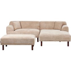 Beliani HOLT - Hoekbank-Beige-Polyester