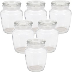 Kruidenpotjes/voorraadpotjes - 18x stuks - glas - transparant - 150 ml - Voorraadpot