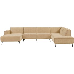 Tower living Leeds Chaise Lounge L + 2,5 seater no arm - Ottoman R Beige