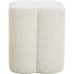 Light&living Poef 38x38x45 cm NALANI bouclé crème