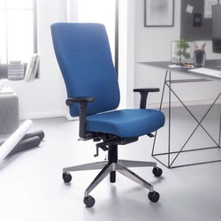 Pippa Design bureaustoel in hoogte en diepte verstelbaar - blauw