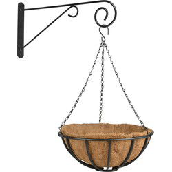 Hanging basket 35 cm van metaal met muurhaak - complete hangmand set - Plantenbakken