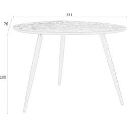 Housecraft Living Webster Eettafel Rond Hout 180x90 cm Bruin