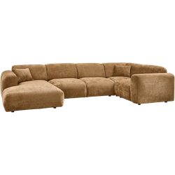 WOOOD Cloud Hoekbank Rechts - Chenille - Geel - 80x345x198 cm