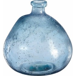 Mica Decorations Vaas Organic - 20x20x23 cm - Glas - Blauw