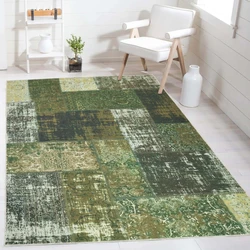 Burano vloerkleed - Patchwork Vintage - Groen - 80 X 150 CM