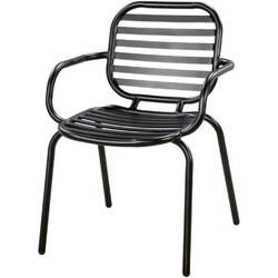 Tomo dining chair alu/black - Yoi