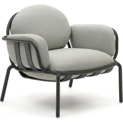 Kave Home - Joncols outdoor fauteuil in aluminium met grijs gelakte afwerking