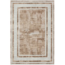 Palona Modern Beige vloerkleed - Lijstmotief